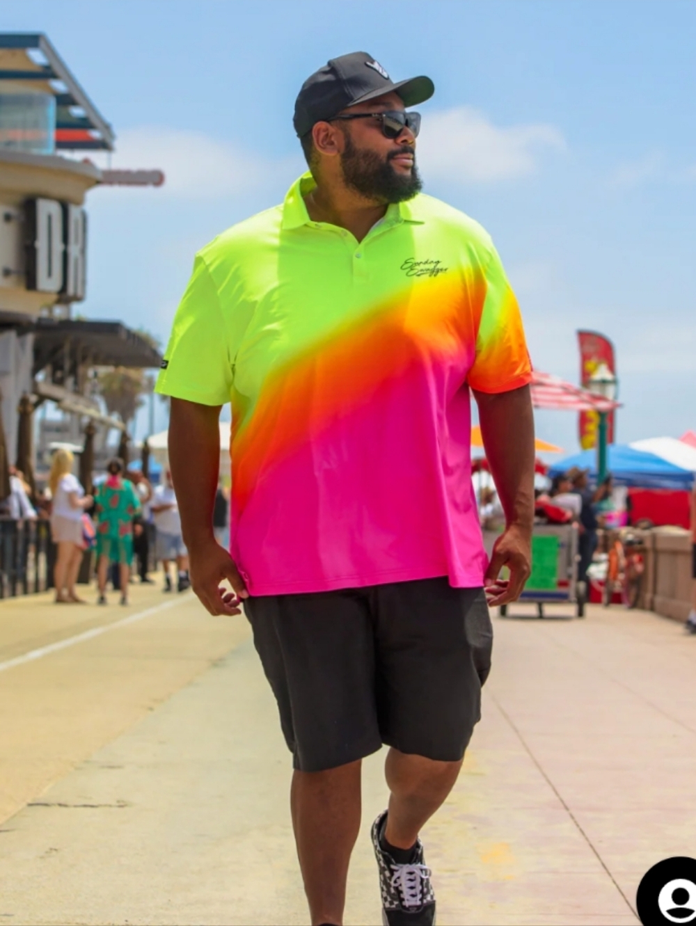 Sunday Swagger Popsicle Golf Polo Neon